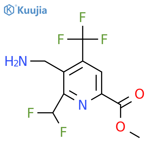 Methyl 3-(aminomethyl)-2-(difluoromethyl)-4-(trifluoromethyl)pyridine-6-carboxylate structure