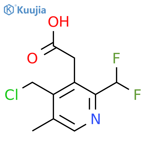 4-(Chloromethyl)-2-(difluoromethyl)-5-methylpyridine-3-acetic acid structure
