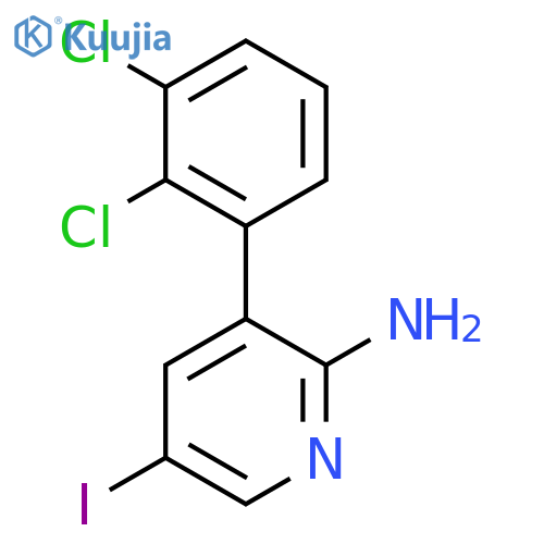 2-Amino-3-(2,3-dichlorophenyl)-5-iodopyridine structure