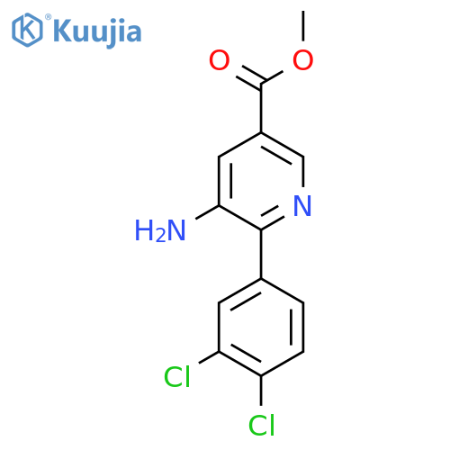 Methyl 5-amino-6-(3,4-dichlorophenyl)nicotinate structure