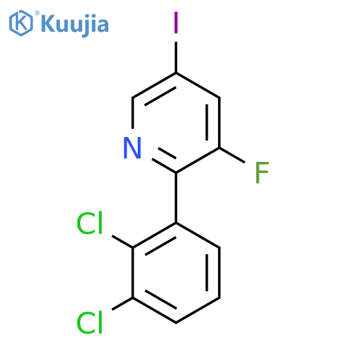2-(2,3-Dichlorophenyl)-3-fluoro-5-iodopyridine structure