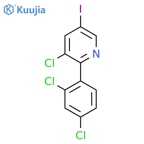 3-Chloro-2-(2,4-dichlorophenyl)-5-iodopyridine structure