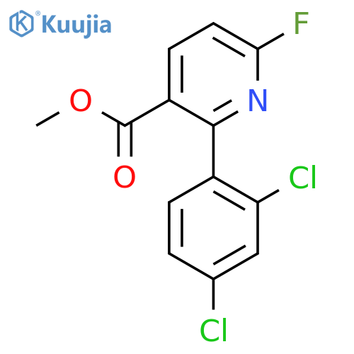 Methyl 2-(2,4-dichlorophenyl)-6-fluoronicotinate structure