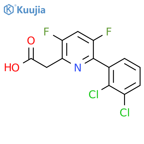 6-(2,3-Dichlorophenyl)-3,5-difluoropyridine-2-acetic acid structure
