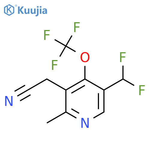 5-(Difluoromethyl)-2-methyl-4-(trifluoromethoxy)pyridine-3-acetonitrile structure