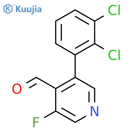 3-(2,3-Dichlorophenyl)-5-fluoroisonicotinaldehyde structure
