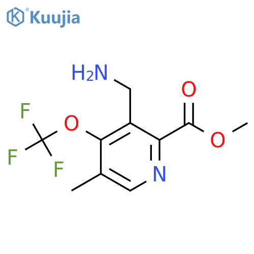 Methyl 3-(aminomethyl)-5-methyl-4-(trifluoromethoxy)pyridine-2-carboxylate structure