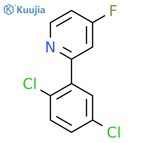 2-(2,5-Dichlorophenyl)-4-fluoropyridine structure