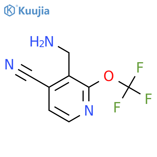 3-(Aminomethyl)-4-cyano-2-(trifluoromethoxy)pyridine structure