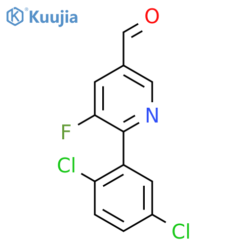 6-(2,5-Dichlorophenyl)-5-fluoronicotinaldehyde structure