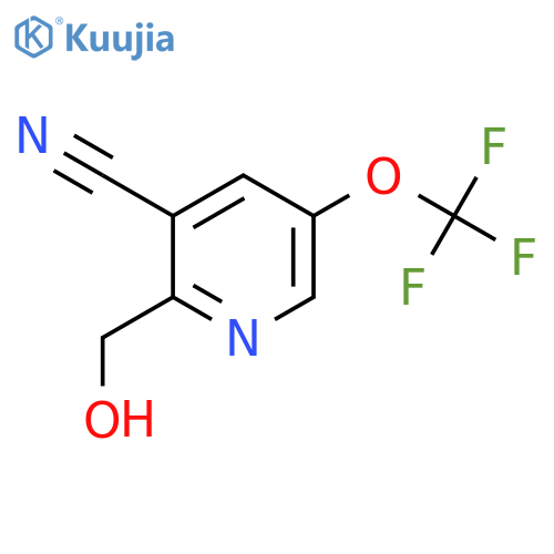 3-Cyano-5-(trifluoromethoxy)pyridine-2-methanol structure
