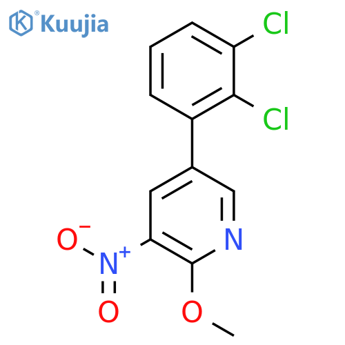 5-(2,3-Dichlorophenyl)-2-methoxy-3-nitropyridine structure