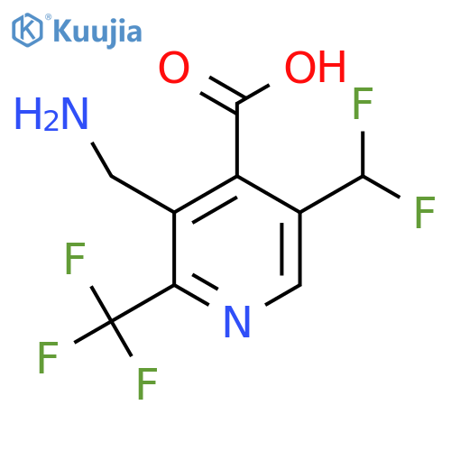3-(Aminomethyl)-5-(difluoromethyl)-2-(trifluoromethyl)pyridine-4-carboxylic acid structure