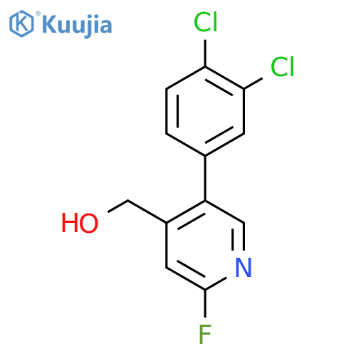 5-(3,4-Dichlorophenyl)-2-fluoropyridine-4-methanol structure