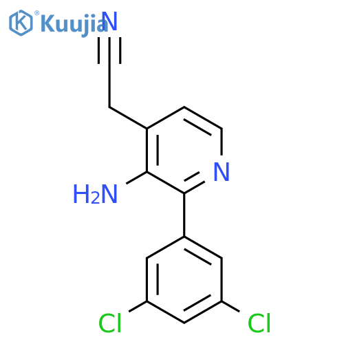 3-Amino-2-(3,5-dichlorophenyl)pyridine-4-acetonitrile structure