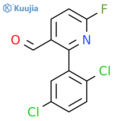 2-(2,5-Dichlorophenyl)-6-fluoronicotinaldehyde structure