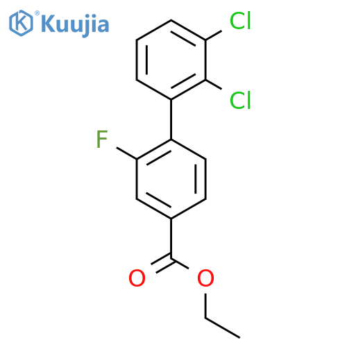 2',3'-Dichloro-2-fluoro-biphenyl-4-carboxylic acid ethyl ester structure