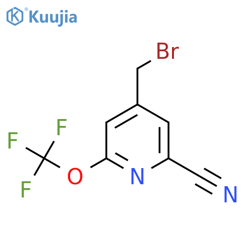 4-(Bromomethyl)-2-cyano-6-(trifluoromethoxy)pyridine structure