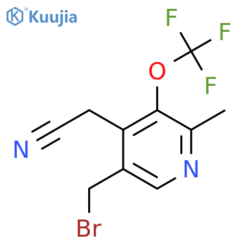 5-(Bromomethyl)-2-methyl-3-(trifluoromethoxy)pyridine-4-acetonitrile structure