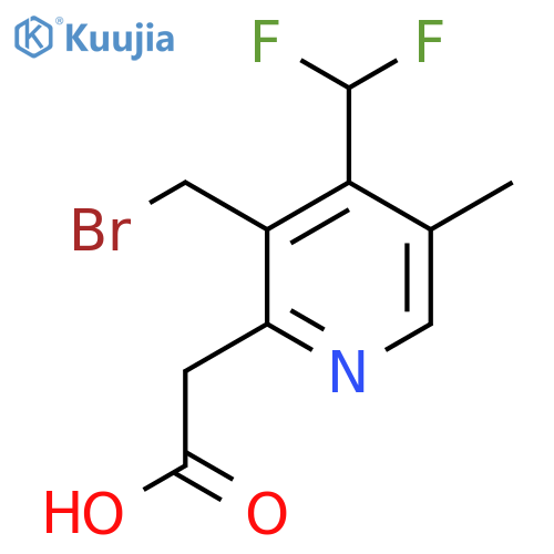 3-(Bromomethyl)-4-(difluoromethyl)-5-methylpyridine-2-acetic acid structure