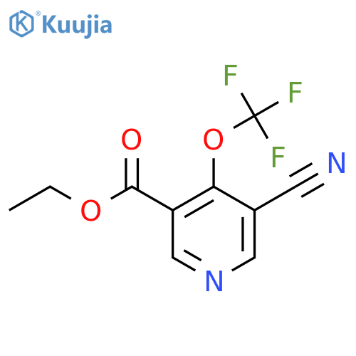 Ethyl 3-cyano-4-(trifluoromethoxy)pyridine-5-carboxylate structure