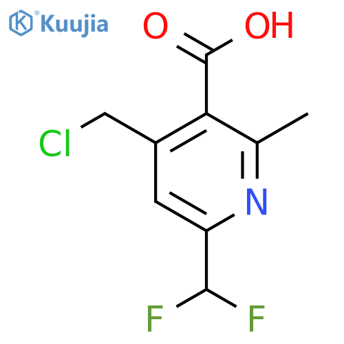 4-(Chloromethyl)-6-(difluoromethyl)-2-methylpyridine-3-carboxylic acid structure