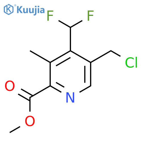 Methyl 5-(chloromethyl)-4-(difluoromethyl)-3-methylpyridine-2-carboxylate structure