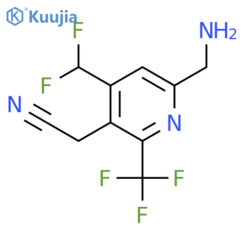 6-(Aminomethyl)-4-(difluoromethyl)-2-(trifluoromethyl)pyridine-3-acetonitrile structure