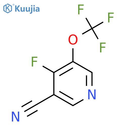3-Cyano-4-fluoro-5-(trifluoromethoxy)pyridine structure