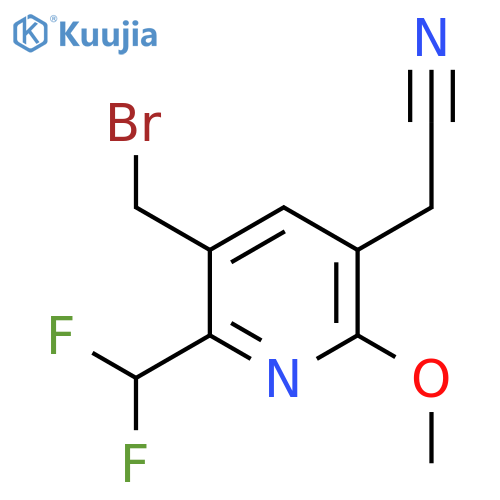 3-(Bromomethyl)-2-(difluoromethyl)-6-methoxypyridine-5-acetonitrile structure