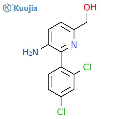 3-Amino-2-(2,4-dichlorophenyl)pyridine-6-methanol structure