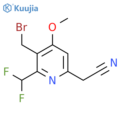 3-(Bromomethyl)-2-(difluoromethyl)-4-methoxypyridine-6-acetonitrile structure