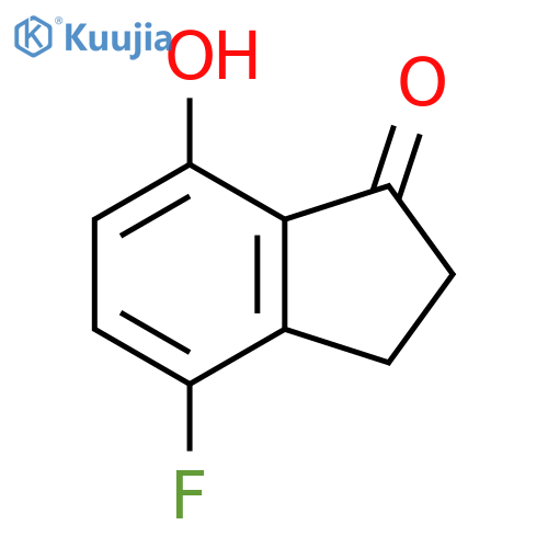 4-Fluoro-7-hydroxy-2,3-dihydro-1H-inden-1-one structure