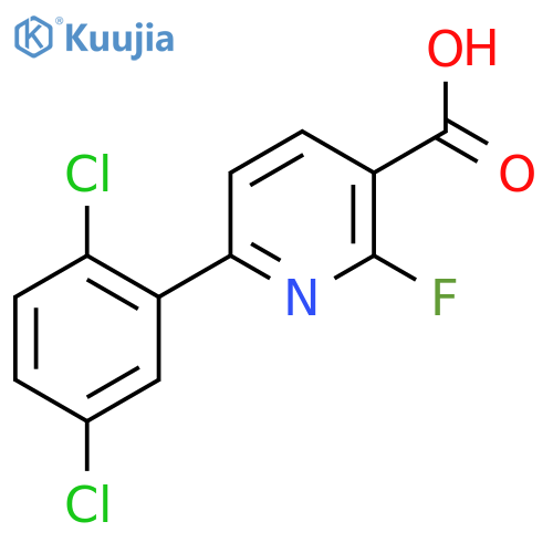 6-(2,5-Dichlorophenyl)-2-fluoronicotinic acid structure