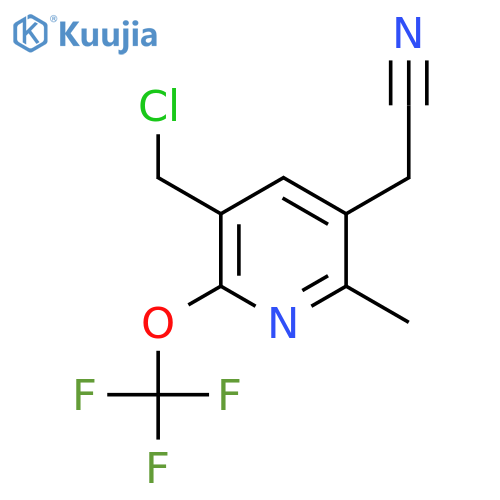 3-(Chloromethyl)-6-methyl-2-(trifluoromethoxy)pyridine-5-acetonitrile structure
