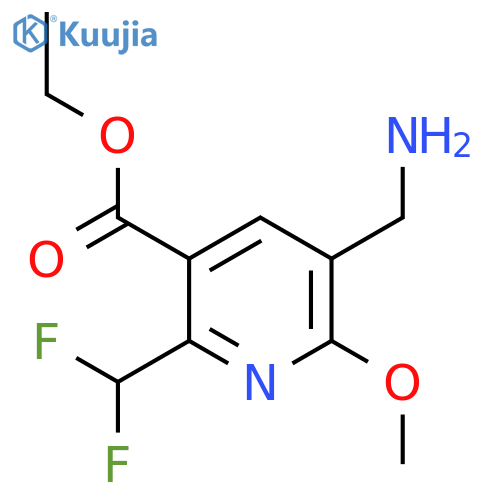 Ethyl 3-(aminomethyl)-6-(difluoromethyl)-2-methoxypyridine-5-carboxylate structure