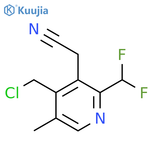 4-(Chloromethyl)-2-(difluoromethyl)-5-methylpyridine-3-acetonitrile structure
