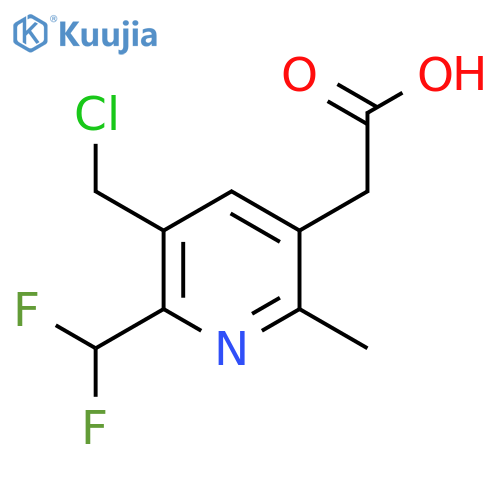 3-(Chloromethyl)-2-(difluoromethyl)-6-methylpyridine-5-acetic acid structure