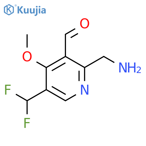 2-(Aminomethyl)-5-(difluoromethyl)-4-methoxypyridine-3-carboxaldehyde structure