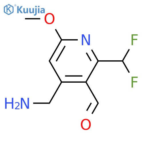 4-(Aminomethyl)-2-(difluoromethyl)-6-methoxypyridine-3-carboxaldehyde structure