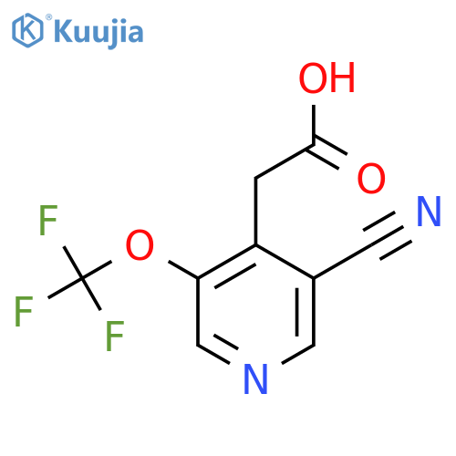 3-Cyano-5-(trifluoromethoxy)pyridine-4-acetic acid structure
