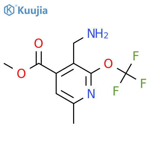 Methyl 3-(aminomethyl)-6-methyl-2-(trifluoromethoxy)pyridine-4-carboxylate structure