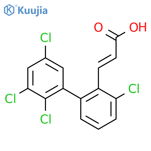 3,2',3',5'-Tetrachlorobiphenyl-2-acrylic acid structure