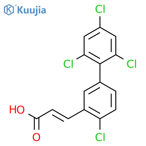 4,2',4',6'-Tetrachlorobiphenyl-3-acrylic acid structure