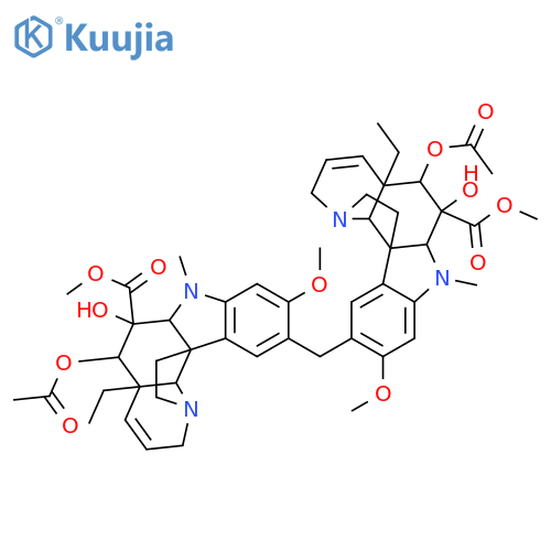 Aspidospermidine-3-carboxylicacid,15,15'-methylenebis[4-(acetyloxy)-6,7-didehydro-3-hydroxy-16-methoxy-1-methyl-,dimethyl ester, (2b,3b,4b,5a,12R,19a)-(2'b,3'b,4'b,5'a,12'R,19'a)- (9CI) structure