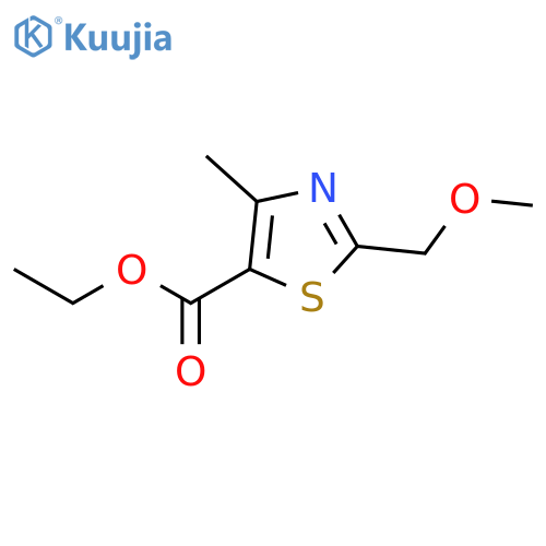 5-Thiazolecarboxylic acid, 2-(methoxymethyl)-4-methyl-, ethyl ester structure