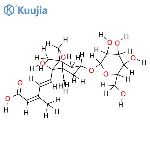 (1'R,3'S,5'R,8'S,2E,4E)-dihydrophaseic acid 3'-O-beta-D-glucopyranoside structure