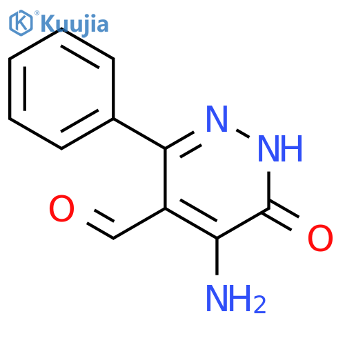 5-amino-1,6-dihydro-6-oxo-3-phenyl-4-Pyridazinecarboxaldehyde structure