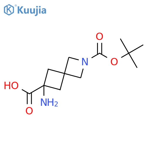6-amino-2-[(tert-butoxy)carbonyl]-2-azaspiro[3.3]heptane-6-carboxylic acid structure