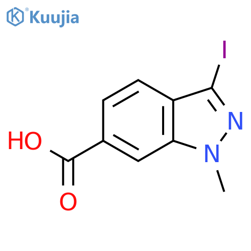 3-Iodo-1-methyl-1H-indazole-6-carboxylic acid structure